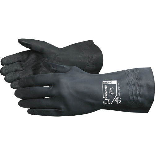 Gants doubl&eacute;s r&eacute;sistants aux produits chimiques Chemstop, Taille 7, 12" lo, N&eacute;opr&egrave;ne, Doublure en Ouat&eacute;e, 30 mils Equipex