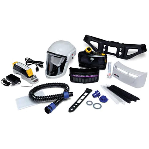 Versaflo Powered Air Purifying Respirator Painter's Kit, Headcover & Faceshield, Lithium-Ion Battery Equipex