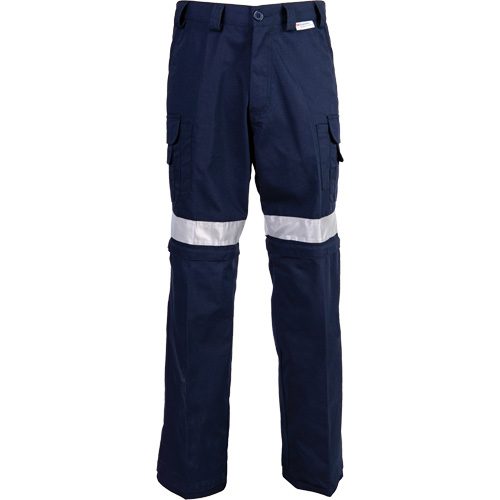 High Visibility Pants, Poly-Cotton, 32, Navy Blue Equipex