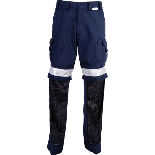 High Visibility Pants, Poly-Cotton, 32, Navy Blue Equipex