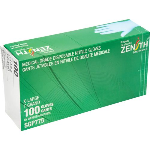 Puncture-Resistant Medical-Grade Disposable Gloves, X-Large, Nitrile, 4.5-mil, Powder-Free, Blue, Class 2 Equipex