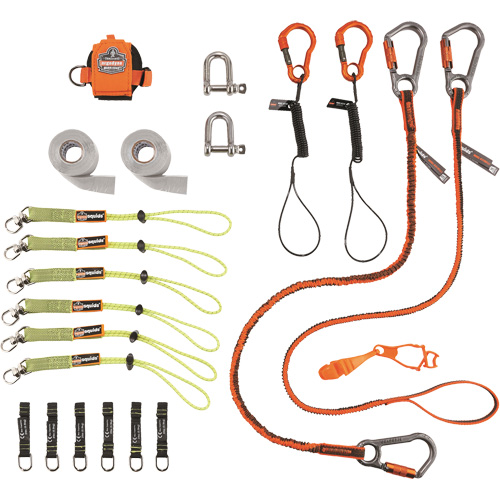 Trousse de longes de fixation d'outils pour monteurs d'&eacute;chafaudages 3187 Squids Equipex