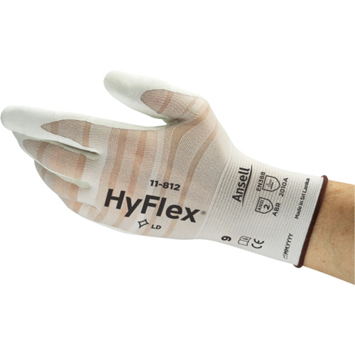 Gants HyFlex 11-812, 6, R&ecirc;vetement Mousse de nitrile, Calibre 18, Enveloppe en Nylon/Spand Equipex