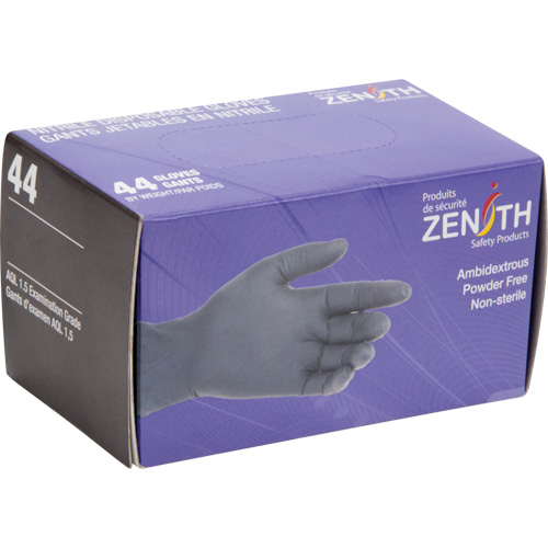 Gants jetables en paquets pour distributeur, 2T-Grand, Nitrile, 5 mils, Sans poudre, Noir Equipex