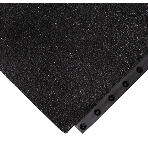 Tapis antifatigue 24/Seven Locksafe, Textur&eacute;, 3' x 3' x 5/8", Noir, Nitrile Equipex