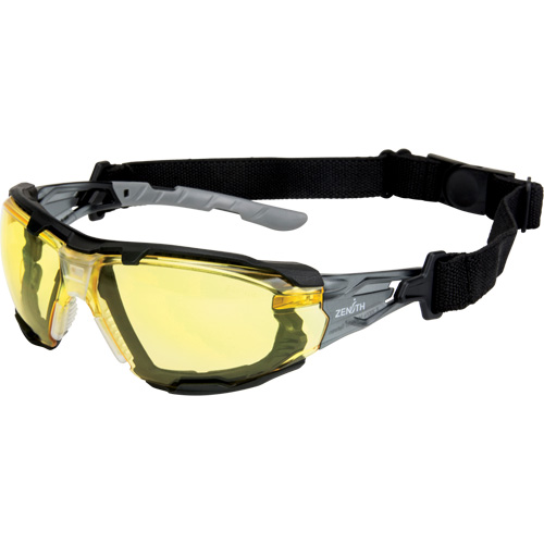 Z2900 Series Safety Glasses with Foam Gasket, Amber Lens, Anti-Scratch, ANSI Z87+/Meets/Exceeds CSA Z94.3 Equipex