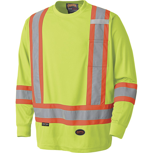 6996 Chandail haute visibilit&eacute; &agrave; manches longues, Polyester, T-petit, Jaune lime haute visibilit&eacute; Equipex