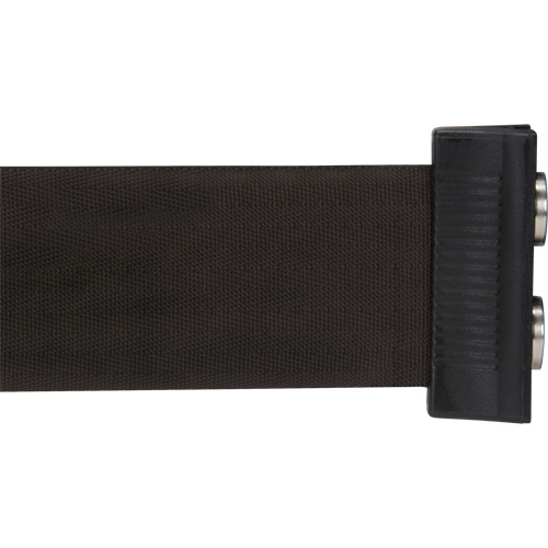 Barri&egrave;re &agrave; fixation murale avec ruban magn&eacute;tique, Acier, Fixation par vis, 7', Ruban Noir Equipex