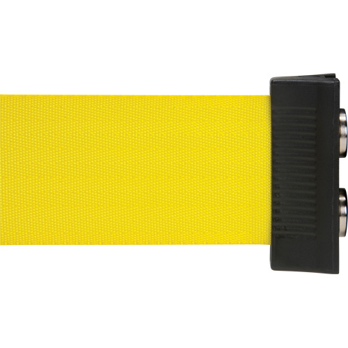 Barri&egrave;re &agrave; fixation murale avec ruban magn&eacute;tique, Acier, Fixation par vis, 7', Ruban Jaune Equipex