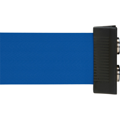 Barri&egrave;re &agrave; fixation murale avec ruban magn&eacute;tique, Acier, Fixation par vis, 7', Ruban Bleu Equipex