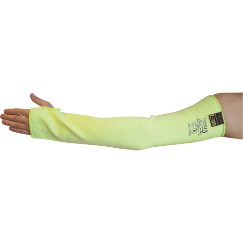 Manche r&eacute;sistant aux coupures avec trou pour les pouces, Taeki 5, 22", ASTM ANSI niveau A4/EN 388 niveau 5, Jaune haute visibilit&eacute; Equipex