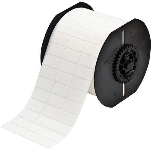 B33 Series Repositionable Adhesive Labels, Vinyl, 1" L x 0.5" H, White Equipex
