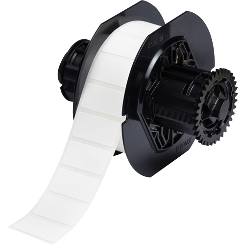 B33 Polyamide Coated Cloth Labels, Nylon, 1.5" L x 0.75" H, White Equipex