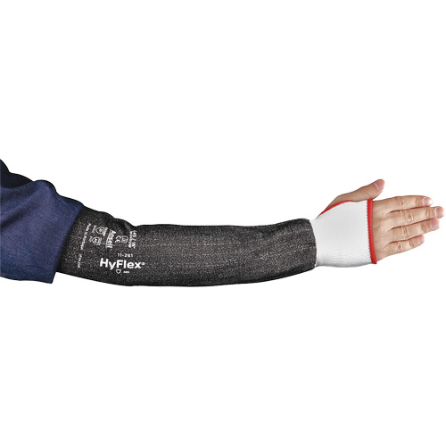 Manche de protection &agrave; pouce &eacute;troit HYFLEX 11-281, Intercept, 16", ASTM ANSI niveau A4, Gris Equipex