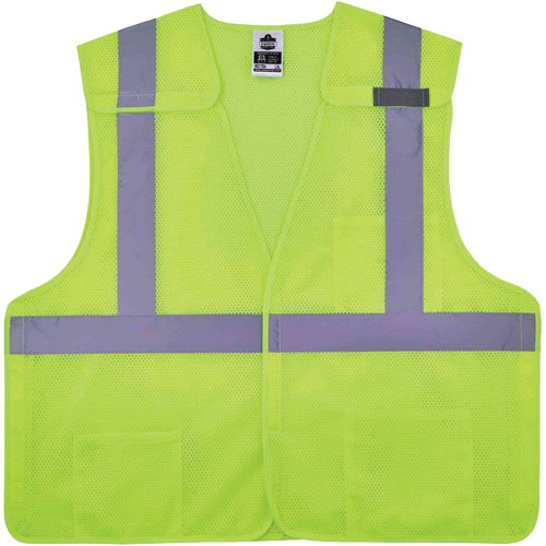 Gilet de s&eacute;curit&eacute; en maille GloWear 8217BA, Jaune lime haute visibilit&eacute;, Moyen/Petit, Polyester Equipex
