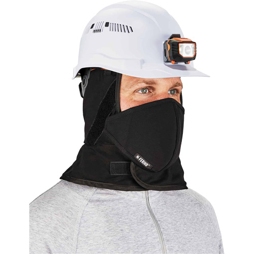 N-Ferno&reg; Winter Hard Hat Liner with Mouthpiece, Fleece Lining, One Size, Black Equipex