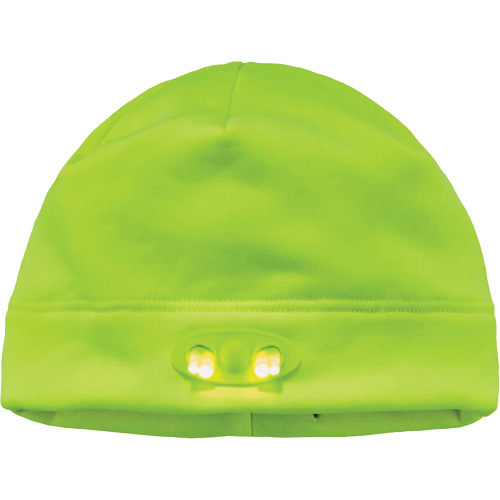 Bonnet N-Ferno &agrave; lumi&egrave;res DEL, Taille unique, Vert lime haute visibilit&eacute; Equipex
