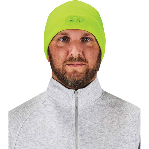 Bonnet N-Ferno &agrave; lumi&egrave;res DEL, Taille unique, Vert lime haute visibilit&eacute; Equipex