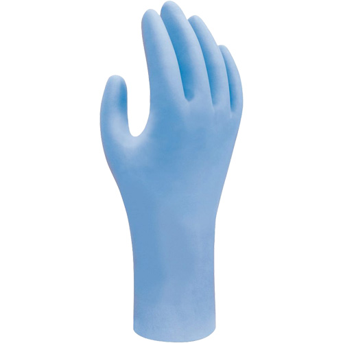 Gants jetables biod&eacute;gradable, T-petit, Nitrile, 2,5 mils, Sans poudre, Bleu Equipex