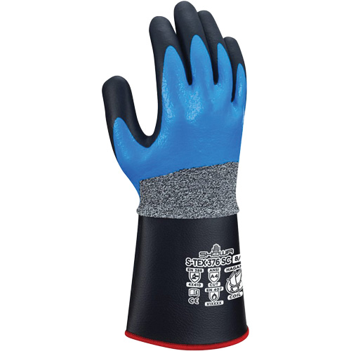 S-Tex 376SC Cut Resistant Gloves, Size 2X-Large/10, 13 Gauge, Nitrile/Foam Nitrile Coated, Hagane Coil&reg; Shell, ASTM ANSI Level A4/EN 388 Level D Equipex
