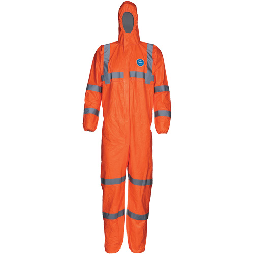 HV High Visibility Coveralls with Hood, Small, Orange, Tyvek&reg; 500 Equipex