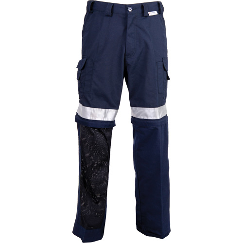 All-Season High Visibility Ventilated Pants, Poly-Cotton, 26, Navy Blue Equipex