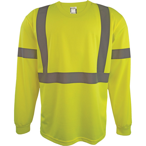 Chemise de s&eacute;curit&eacute; &agrave; manches longues, Polyester, 2T-Grand, Jaune lime haute visibilit&eacute; Equipex