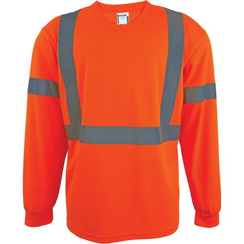 Chemise de s&eacute;curit&eacute; &agrave; manches longues, Polyester, 2T-Grand, Orange haute visibilit&eacute; Equipex