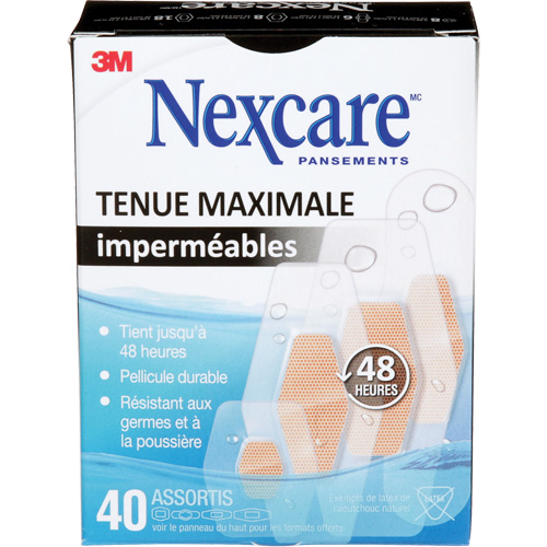 Pansements imperm&eacute;ables &agrave; tenue maximale Nexcare, Assorti, Plastique, St&eacute;rile Equipex