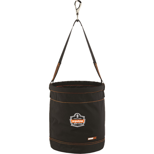 Arsenal&reg; 5970 Swiveling Hook Hoist Bucket, Nylon, 12.5" Dia. x 15" H, 100 lbs. Load Rating Equipex