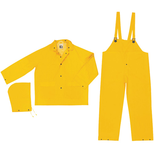 Classic Series Rain Suit, Polyester/PVC, 7X-Large, Yellow Equipex