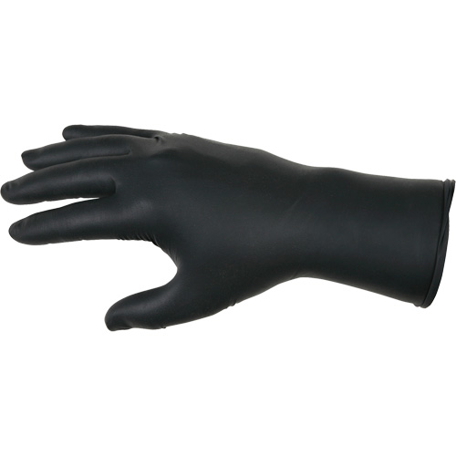 Gants jetables NitriShield Stealth Extra, Grand, Nitrile, 6 mils, Sans poudre, Noir Equipex