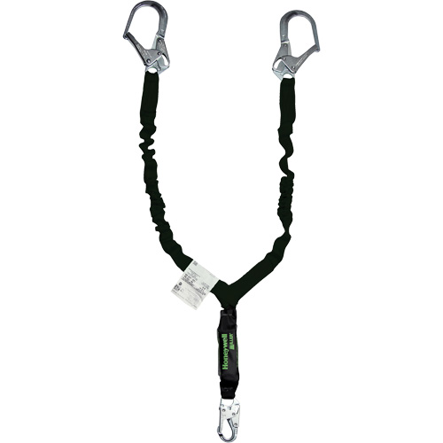 Longe avec amortisseur de choc r&eacute;sistante &agrave; l'arc &eacute;lectrique Miller, 6', Point d'ancrage &agrave; Mousqueton verrouillable, Mousqueton verrouillable aux jambes, Kevlar Equipex