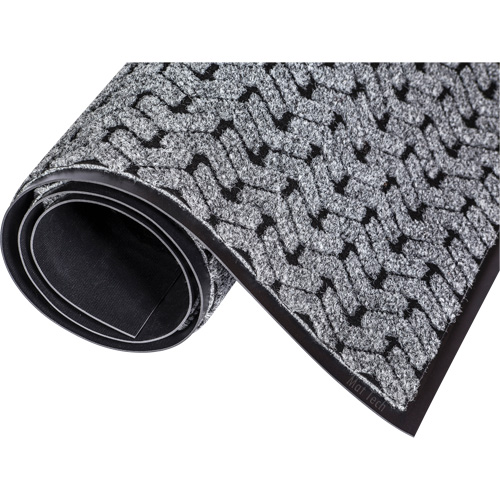 Tapis d'accueil Performance Tire-Track, Essuie-pieds/grattoir, 4' x 8' x 3/8", Gris Equipex