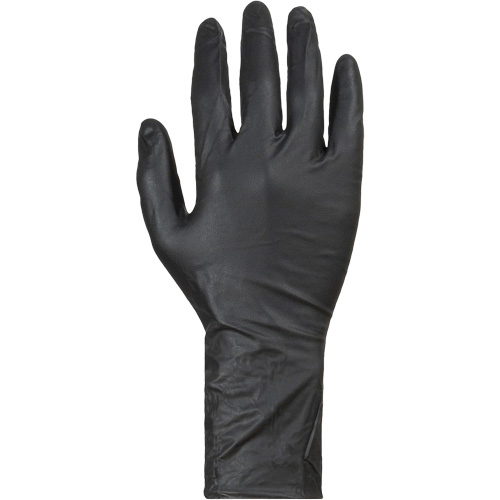 Gants jetables KeepKleen, Grand, Nitrile, 8 mils, Sans poudre, Noir Equipex