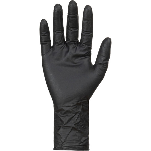 Gants jetables KeepKleen, Grand, Nitrile, 8 mils, Sans poudre, Noir Equipex