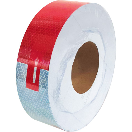 Conspicuity Tape, 2" W x 150' L, Red & White Equipex