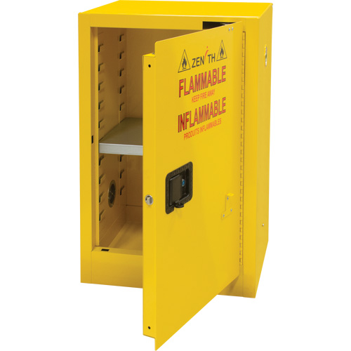 Flammable Storage Cabinet, 12 gal., 1 Door, 23" W x 35" H x 18" D Equipex