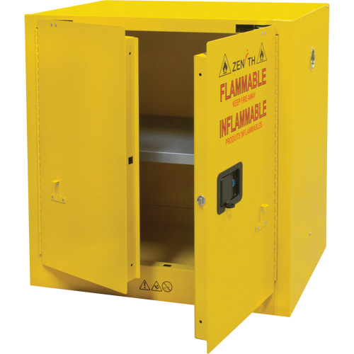 Flammable Storage Cabinet, 22 gal., 2 Door, 35" W x 35" H x 22" D Equipex