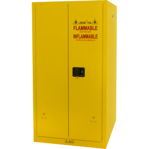 Armoire pour produits inflammables, 60 gal., 2 Porte(s), 34" La x 65" h x 34" p Equipex