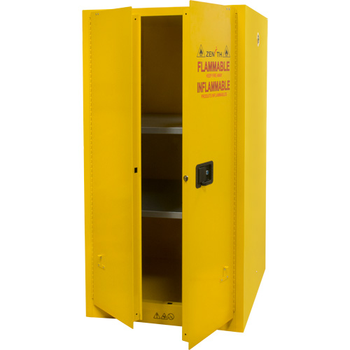 Armoire pour produits inflammables, 60 gal., 2 Porte(s), 34" La x 65" h x 34" p Equipex