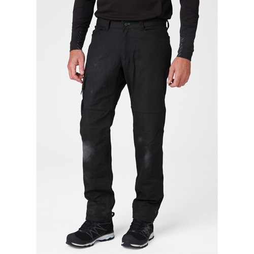 Pantalons d'entretien Oxford, Poly-coton, Noir, Taille 30, Entrejambe 30 Equipex