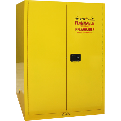 Flammable Storage Cabinet, 90 Gal., 2 Door, 43" W x 66" H x 34" D Equipex