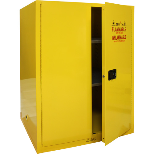Flammable Storage Cabinet, 90 Gal., 2 Door, 43" W x 66" H x 34" D Equipex