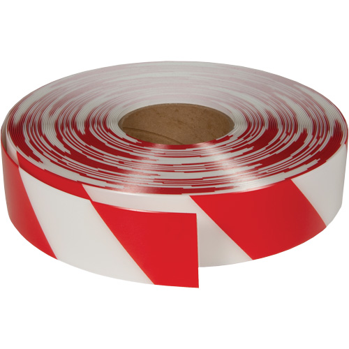 Ruban de marquage tr&egrave;s r&eacute;sistant pour plancher ArmorStripe, 2" x 100', PVC, Rouge et blanc Equipex