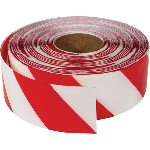Ruban de marquage tr&egrave;s r&eacute;sistant pour plancher ArmorStripe, 3" x 100', PVC, Rouge et blanc Equipex