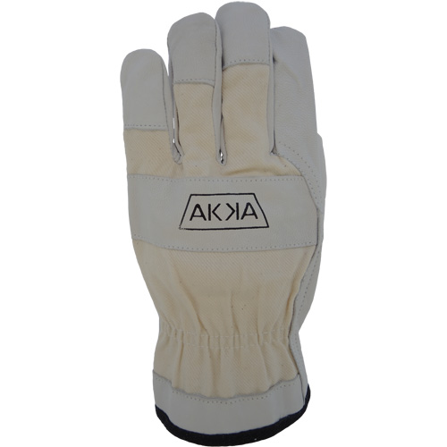 Cotton-Backed Drivers Gloves, Large, Grain Goatskin Palm Equipex