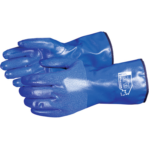 North Sea Chemical Resistant  Gloves, Size Small, 11" L, Nitrile, Fleece Inner Lining, Winter Weight Equipex