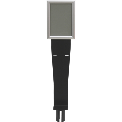 Porte-distributeur/enseigne pour poteaux de barri&egrave;re pour le contr&ocirc;le des foules, Noir Equipex