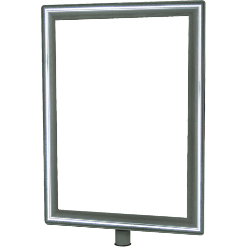 Porte-enseigne vertical robuste pour montant classique, Chrome poli Equipex